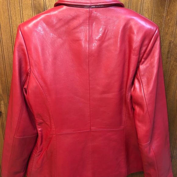 Liz Claiborne leather blazer - Picture 3 of 4